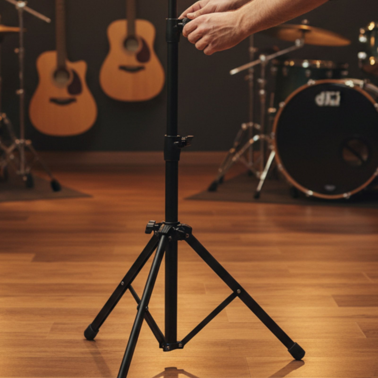 Music Stand Folding - Cowbell Standı Taşınabilir Katlanabilir Cowbell Tutucu