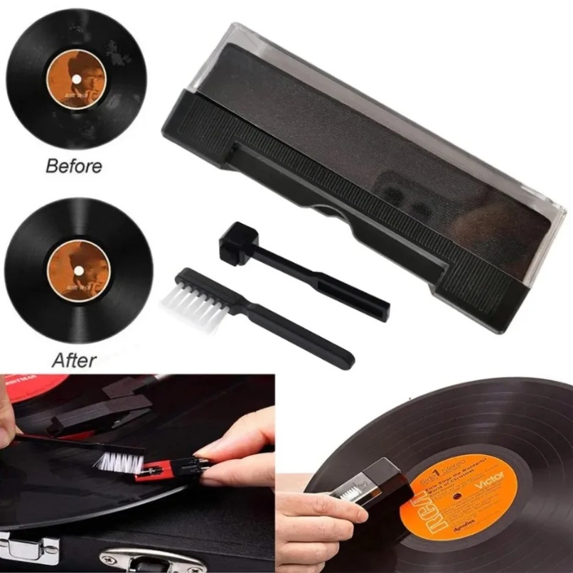Audio Music Remover - Antistatik Vinil Plak Temizleme Fırçası Seti