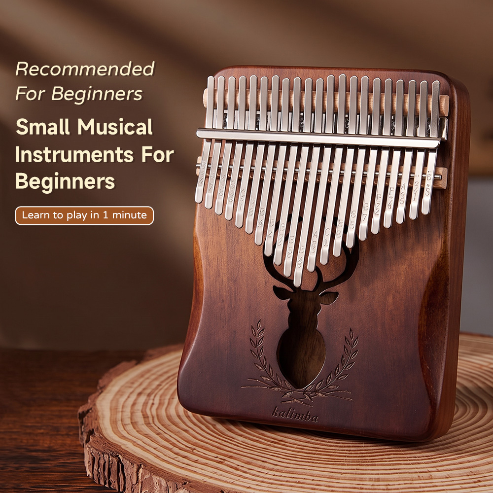 Kalimba Thumb Piano - 21 Tuşlu Maun Kalimba 17 Tuşlu