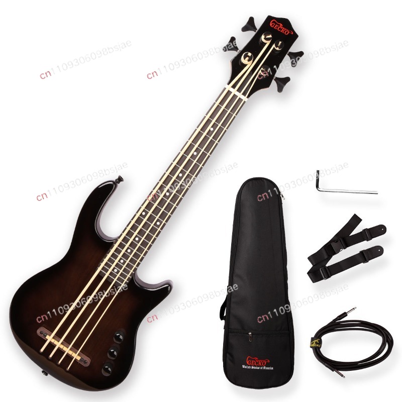 Bass Guitar Strings - Siyah Bas Elektro Gitar Akçaağaç Sap