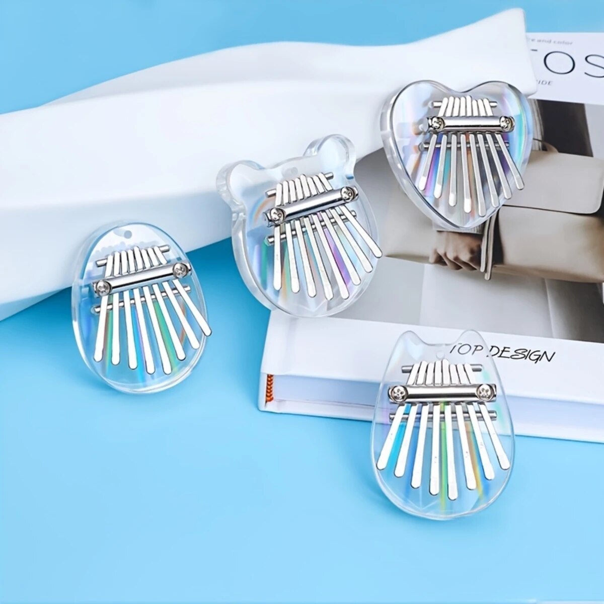 Kalimba Thumb Piano - Miwayer 8 tuşları Mini Kalimba gökkuşağı