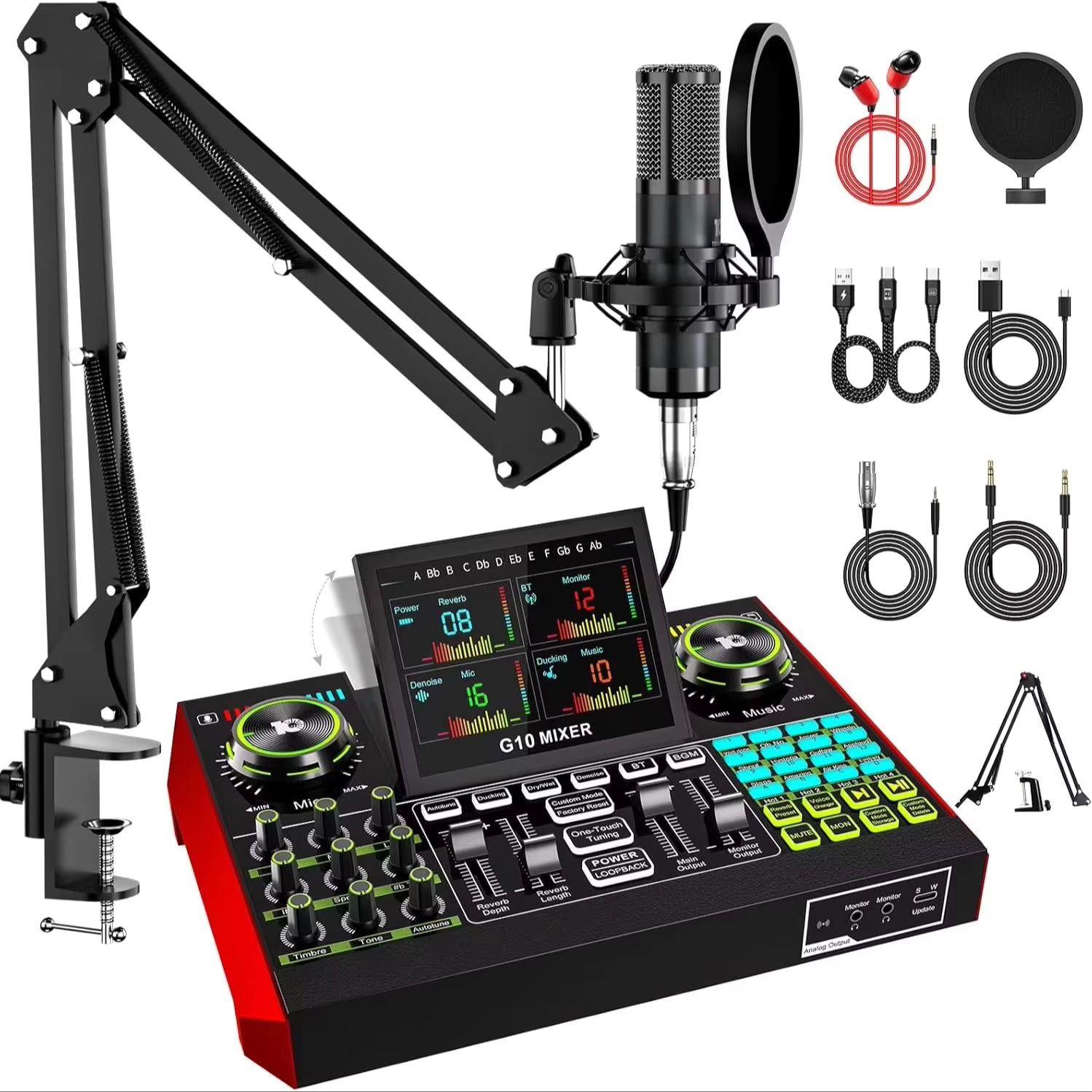 Audio Music Interface - Tenlamp G10 Canlı Yayın Ses Arabirimi